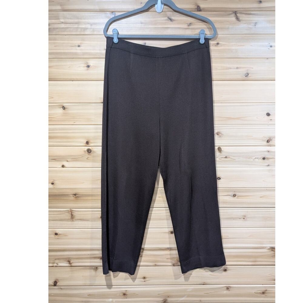 Misook Pull-on Career Pants Womens Large Brown‎ Stretch Workwear Career Church